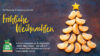Motiv der Weihnachtskampagne 2024 des Deutschen Ärzteverlages: Mandarinenspalten bilden einen Tannenbaum