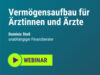 Startbildschirm zum Webinar "Vermögensaufbau für Ärztinnen und Ärzte"