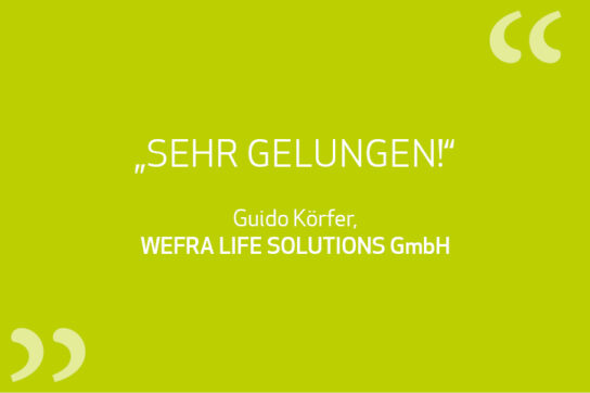 Health Relations | Kundenfeedback | WEFRA SOLUTIONS GmbH